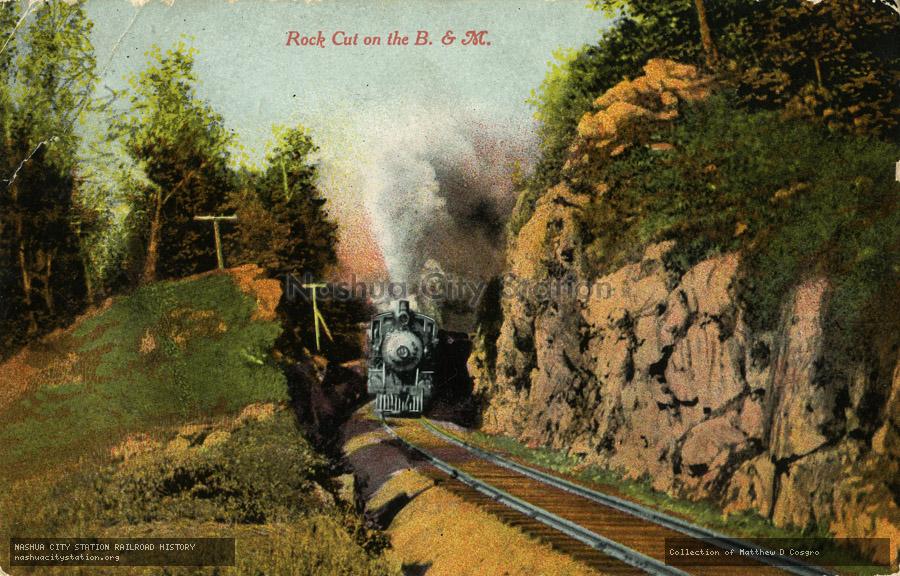 Postcard: Rock Cut on the Boston & Maine